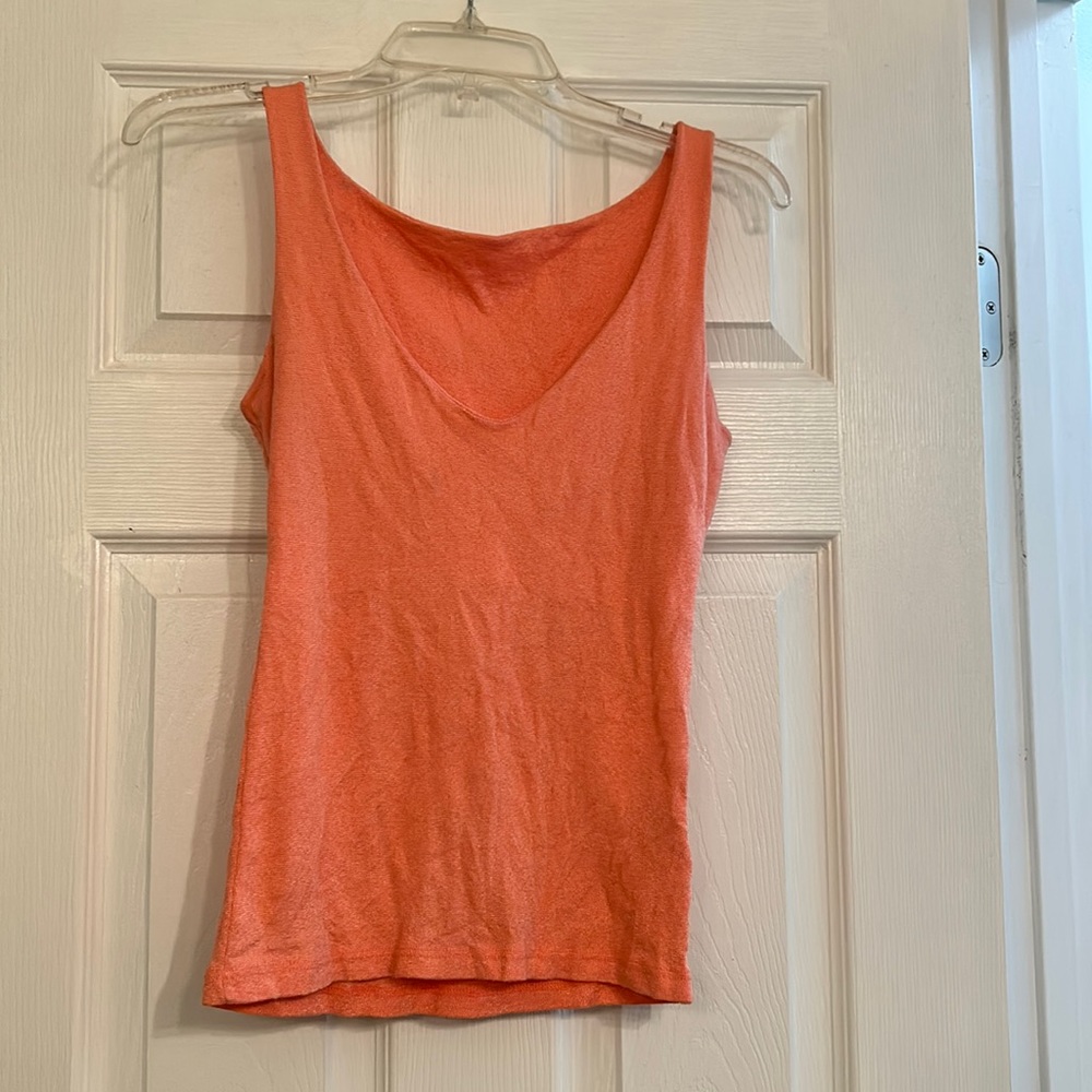 Michael Stars shimmery salmon tank